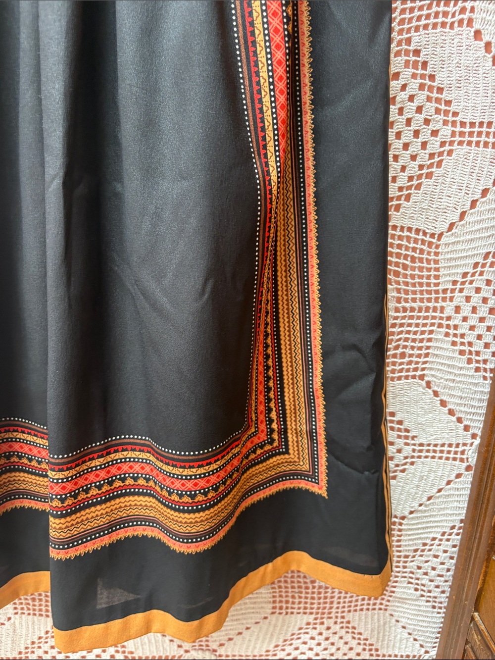 Vintage Marc D’Arcy Border Print Midi Skirt Size XS - Picture 4 of 10